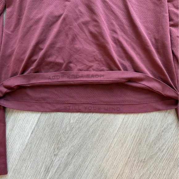 NWOT Lululemon Swiftly Tech Long Sleeve, Sz 10, Red Merlot - EXCELLENT CONDITION - Picture 4 of 6